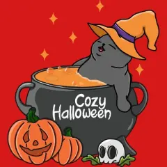 Girl's Design By Humans Cozy Halloween By kimprut T-Shirt