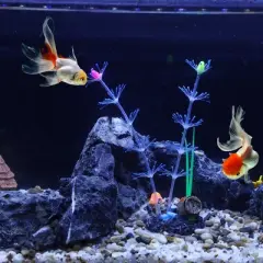 Unique Bargains Aquarium Simulation Coral Silicone Fluorescent 2.72"x7.48" Ornaments Decor