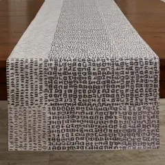 Split P Criss Cross Slate Gray Table Runner 72"L
