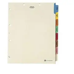 Medical Arts Press 8-Tab Chart Medical Indexes 30227