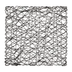 Design Imports Black Woven Paper Square Placemat Set/6
