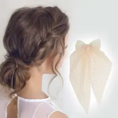 Unique Bargains Grace Bow Ribbon Hair Clips 1 Pc