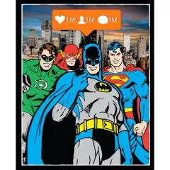 Justice League Instagram Pose Black T-shirt Toddler Boy to Youth Boy