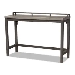 3pc Noll Upholstered Metal Counter Height Dining Set Gray - Baxton Studio