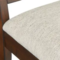 Set of 2 Westbury Cane Style Back Dining Chairs Walnut/Cream - Buylateral