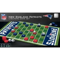 MasterPieces Officially licensed NFL New England Patriots Checkers Board Game for Families and Kids ages 6 and Up