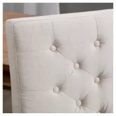 Set of 2 Linden Tall Back Natural Fabric Dining Chairs Natural - Christopher Knight Home