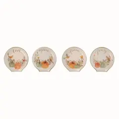 Transpac Dolomite Harvest Bird Spoon Rest Set of 4 Ceramic Fall Decor for Kitchen Gift Giving and Hostess Gifts