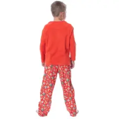 Nickelodeon Boys' SpongeBob SquarePants A Krabby Christmas Pajama Set Red