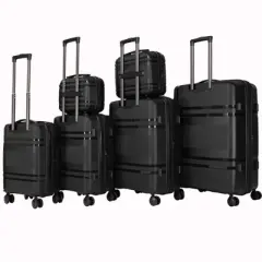 Coolife 6-piece luggage set,expandable hard shell luggage set with rotating wheels,suitable for carry on luggage,lightweight travel luggage set