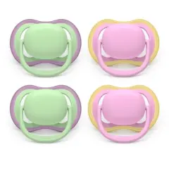 Philips Avent Ultra Air Pacifiers 6-18m - Spring Green/Quiet Pink - 4pk