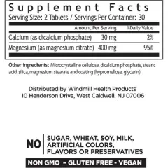 WINDMILL MAGNESIUM CITRATE 400MG TABLETS 60 CT