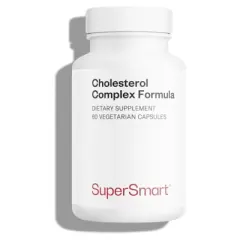 SuperSmart Cholesterol Complex Formula - with Ankascin 568-P Red Yeast Rice, Artichoke Extract & Policosanols | Gluten Free - 60 Vegetarian Capsules
