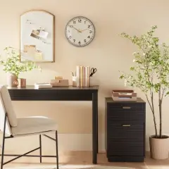 14" Round Decorative Wall Clock - Gray - Hearth & Hand&trade; with Magnolia