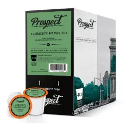 Prospect Tea Green Power Caffeinated Tea Pods for Keurig K-Cup Brewer, 40 Count