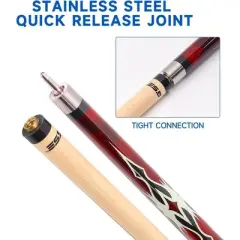 GSE Set of 4 Canadian Maple Hardwood Billiard Pool Cue Sticks, 58" 2-Piece Pool Cues for Commercial/Bar & House (18/19/20/21Ounce)