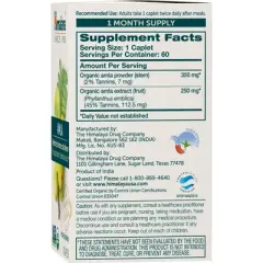 Himalaya Organic Amla Natural Antioxidant for Immune Support, 60 Caplets, 1 Month Supply