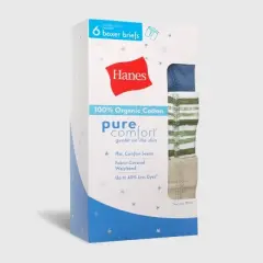 Hanes Toddler Boys' 6pk Organic Cotton Boxer Briefs