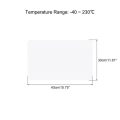 Unique Bargains Kitchen Reusable Non-Stick Heat Resistant Silicone Placemats Baking Mats Clear White 4 Pcs