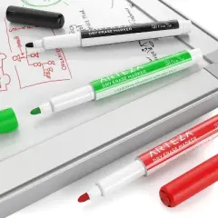 Arteza Dry Erase Markers, Fine Tip, 12 Bright Colors for School - 36 Pack