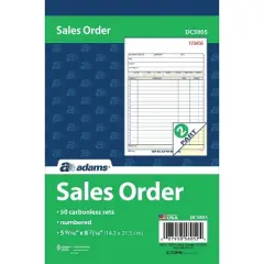 Adams Carbonless Sales Order Books 8" x 6" 2-Parts 446734