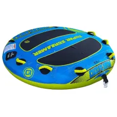 O'Brien 2211505 Super Screamer Deck Series Inflatable 2 Person 70-Inch Water Sports Towable Tube for Boating with Quick Connect Tow Hook