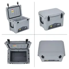 Camping Cooler, Portable Insulated Ice Chest Cooler Box with Heavy Duty Handle, 5-Day Ice Retention, Great for Beach, Camping, Picnic