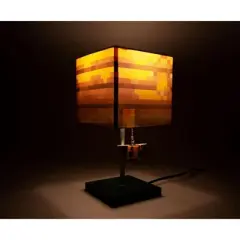 Ukonic Minecraft Yellow Bee Nest Block Desk Lamp with 3D Bee Puller
