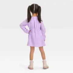 Toddler Girls' Gauze Eyelet Long Sleeve Dress - Cat & Jack&trade;