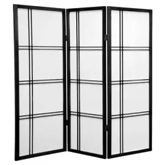 4 ft. Tall Double Cross Shoji Screen (3 Panels) - Oriental Furniture