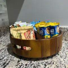Rotating Lazy Susan Divided Round Tray