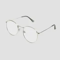 Men's Round Blue Light Filtering Glasses - Original Use&trade; Silver