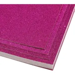 Bright Creations 24-Pack Glitter Cardstock Paper DIY Glitter Craft Paper, Dark Pink, 11" x 8.5"