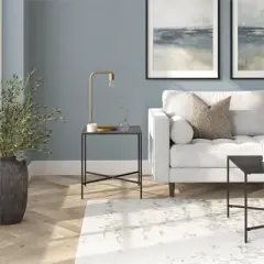 Black Bronze Side Table with Metal Tabletop - Henn&Hart