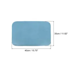 Unique Bargains Microfiber Ultra-Absorbent Fast Drying Dish Drying Mat 15.75 x 11.82 Inch Blue 2 Pcs
