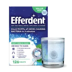 Efferdent Anti-Bacterial Dental Appliance Cleaner - 126ct