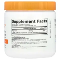 Doctor's Best High Absorption Magnesium Powder,White, 100% Chelated TRACCS, Not Buffered, Headaches, Sleep, Energy. Non-GMO, Vegan, Gluten Free, 200G,