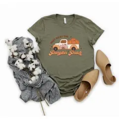 Simply Sage Market Women's Meet Me Pumpkin Patch Colorful Short Sleeve Graphic Tee