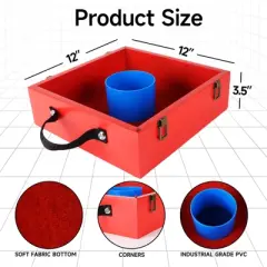 GSE Premium Solid Wood Washer Toss Game Set with Set of 8 Replacement Washers. Outdoor Lawn Game for Beach, Backyard