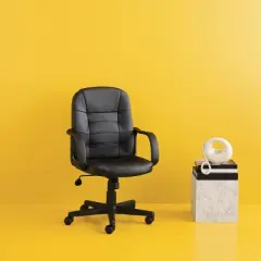 Office Chair Bonded Leather Black - Room Essentials&trade;