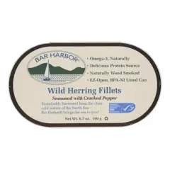 Bar Harbor Wild Herring Fillets Seasoned with Cracked Pepper - Case of 12/6.7 oz