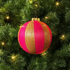 3.5" Christmas Hot Pink Thread Wrapping Ornament - Wondershop&trade;