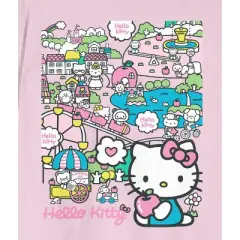 Hello Kitty Bustling City Women's Cradle Pink Crew Neck Short Sleeve T-shirt