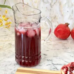 Slickblue Stylish Fluted Romanesque Design 65 oz Cristalline Glass Pitcher &ndash;Perfect for Water, Juice & Cocktails