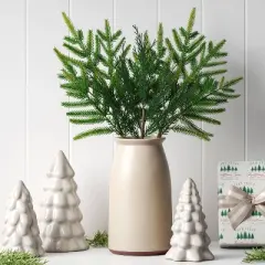 4pc Christmas Pick Set 2 Cedar Picks 2 Norfolk Pine - Wondershop&trade;