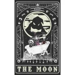 Women's The Nightmare Before Christmas Halloween Oogie Boogie and his Boys Moon Tarot Card T-Shirt