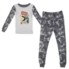 Dino Skull And Space Cadet Long Sleeve Youth Boys 2-Pack Pajama Set