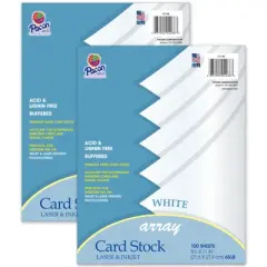 Pacon Card Stock, Classic White, 8-1/2" x 11", 100 Sheets Per Pack, 2 Packs