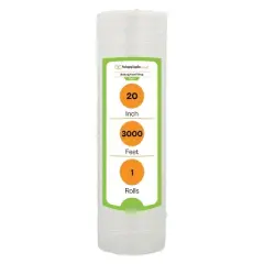 PSBM 1 Roll, 20" x 3000 Ft., Clear Netting Hand Stretch Wrap for Food Items