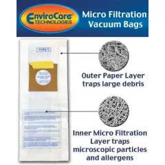 Replacement Part For Hoover Generic Type Y Vacuum Bags Designed to Fit WindTunnel Upright- 9 Pack